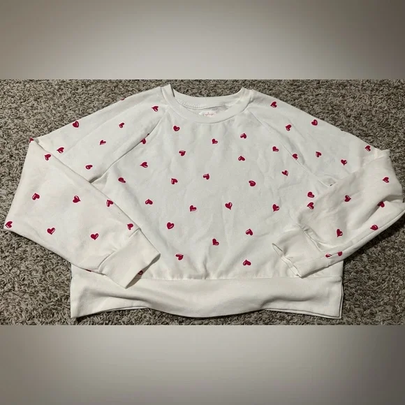 Colsie White Jogger Set with Red Hearts - Picture 3 of 4